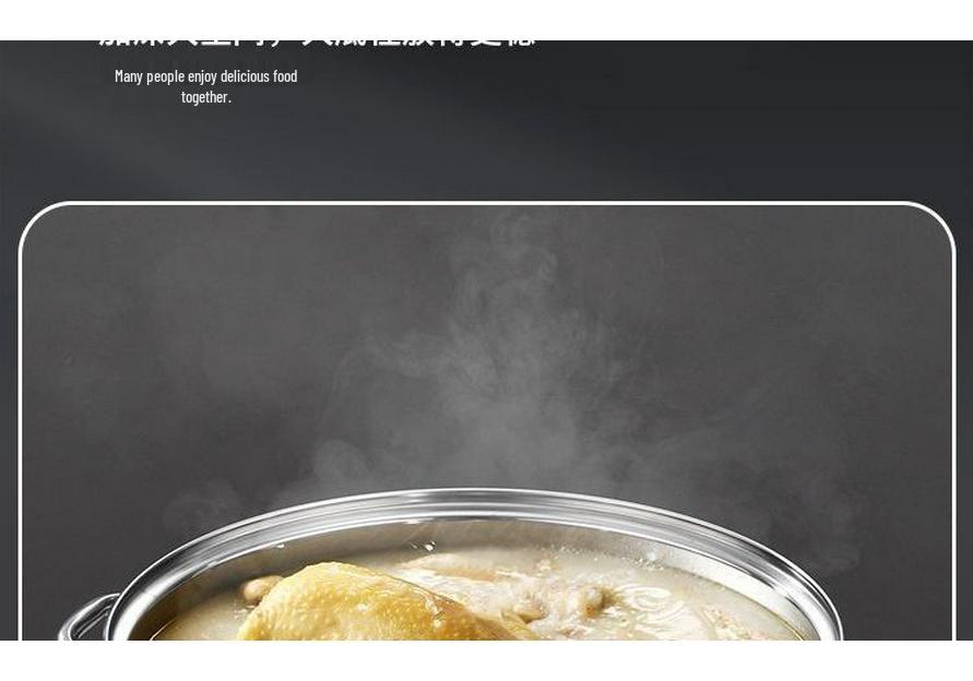 Large Capacity Multi-layer Stainless Steel Steamer Pot for Fish, Buns, and Soup