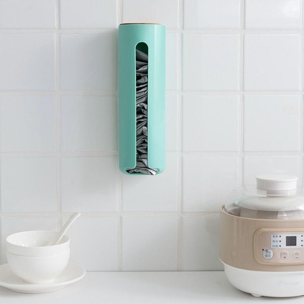 Wall Mount Cotton Pad Dispenser Plastic Garbage Bag Storage Box Cotton Pad Container  Garbage Bag