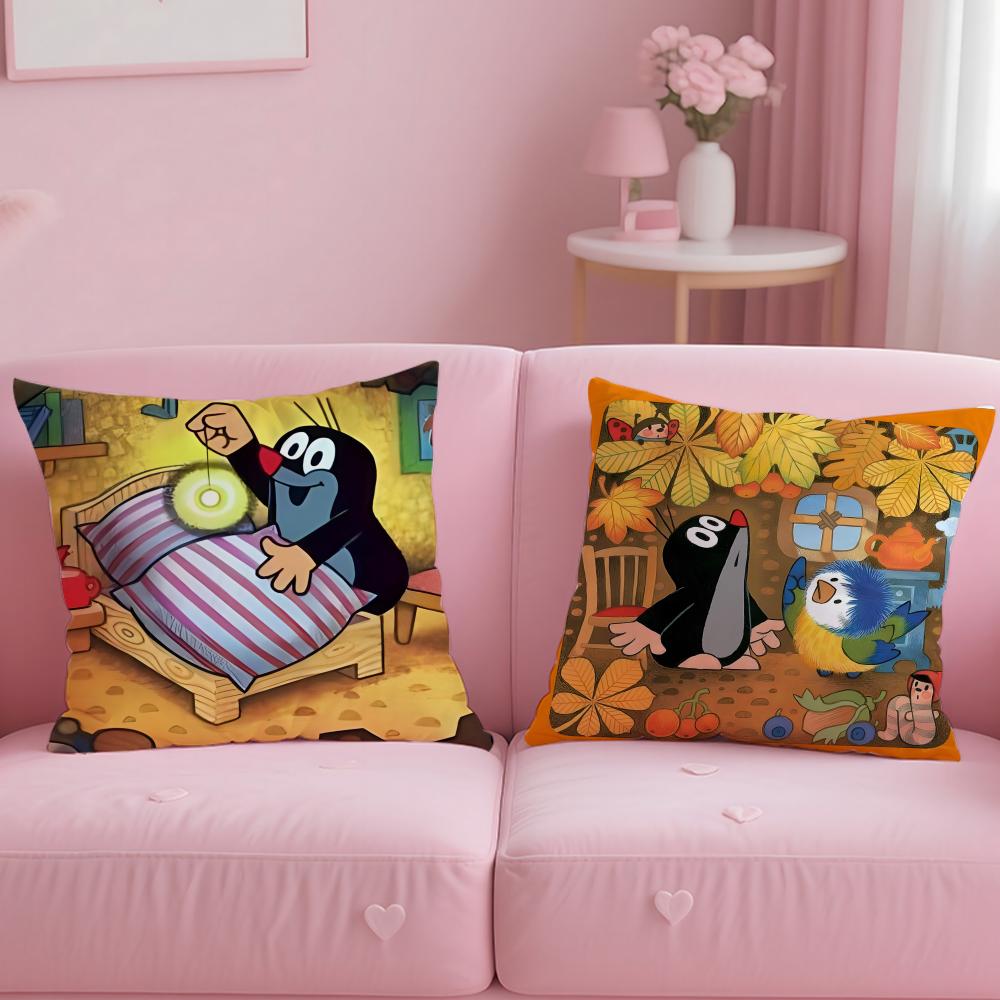 Cute Little Mole Cushion Cover Comfortable Reversible Pillow Cover Ideal for Car Sofa Bedroom & Beyond