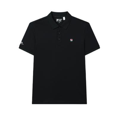 Heritage Fashion Casual Versatile Short Sleeve Polo Shirt Men Polo Shirts Black F11M528121ABK
