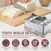 Stampo Pressione Tofu Acciaio Inossidabile 304 Stampini per Formaggio Set Stampo Tofu Fatto in Casa con Vaschette Panno Filtrante per Accessori da Cucina