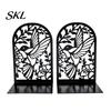 Non-slip Bookends 1 Pair Metal Hummingbird for Shelves, Decorative Heavy Duty Book Ends Stoppers Silhouette Office, Desk, Shelf, Non-Skid Holder