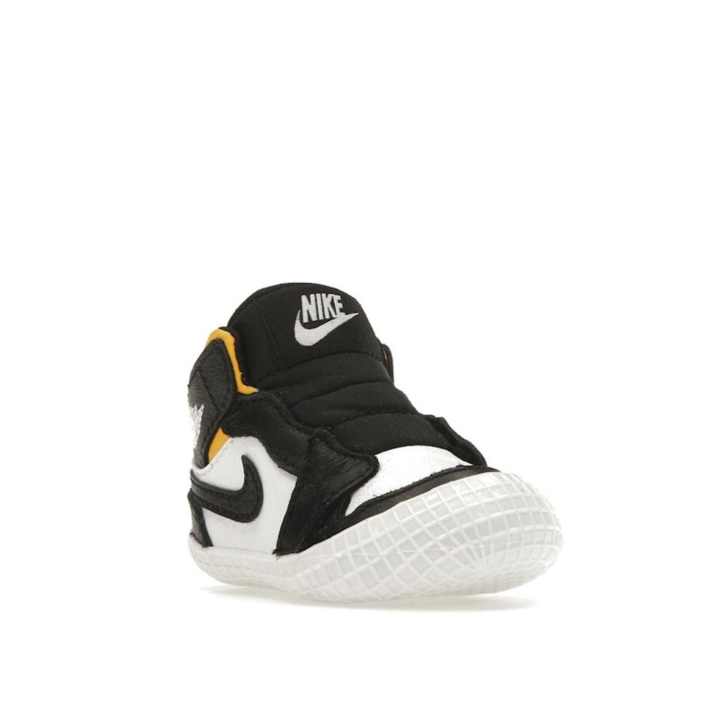 Air Jordan 1 Crib Bootie Black Varsity Maize Baby Sneakers White AT3745-017