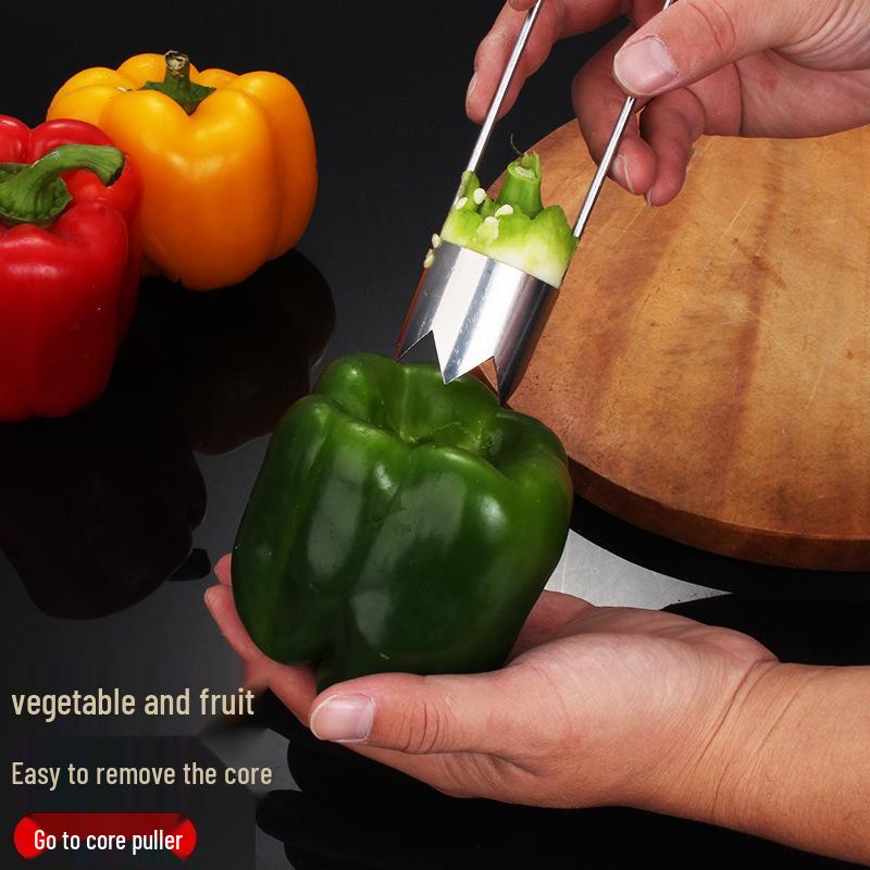 Stainless Steel Apple & Pear Corer, Bitter Gourd & Green Pepper Pitter Tool