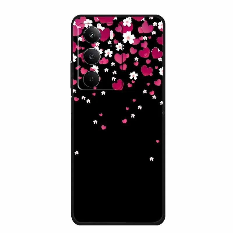 For Realme Narzo 80 Lite 5G Case Narzo80 Lite Coque Cartoon Cat TPU Black Silicone Soft Phone Case For Realme Narzo 80Lite Funda