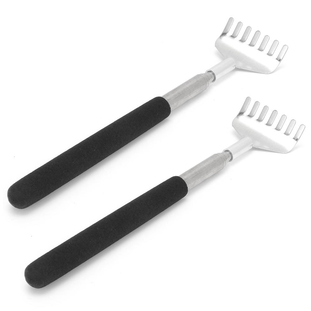 2Pcs Long Handle Back Scratcher Stainless Steel Portable Scratcher Telescopic Scratcher  Daily Use