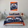 Edmonton Oilers Logo Bedding Design Print Bedding Set Duvet Cover Pillowcases (1* Duvet Cover 2* Pillowcases Do Not Include Comforter)