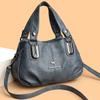 Fashion Vintage Leather Handbag Large Capacity Women's Crossbody Bag Middle-aged Women's Shoulder Bag for Daily Work Shopping and Socializing