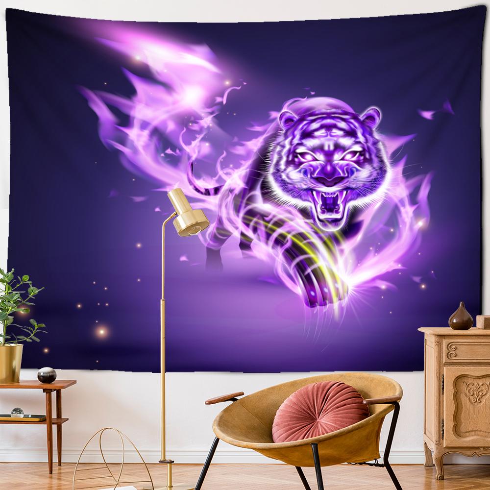 Psychedelic 3D Tiger Tapestry Wall Hanging Bohemian Impression Painting Hippie Tapiz Art Mystery Home Decor