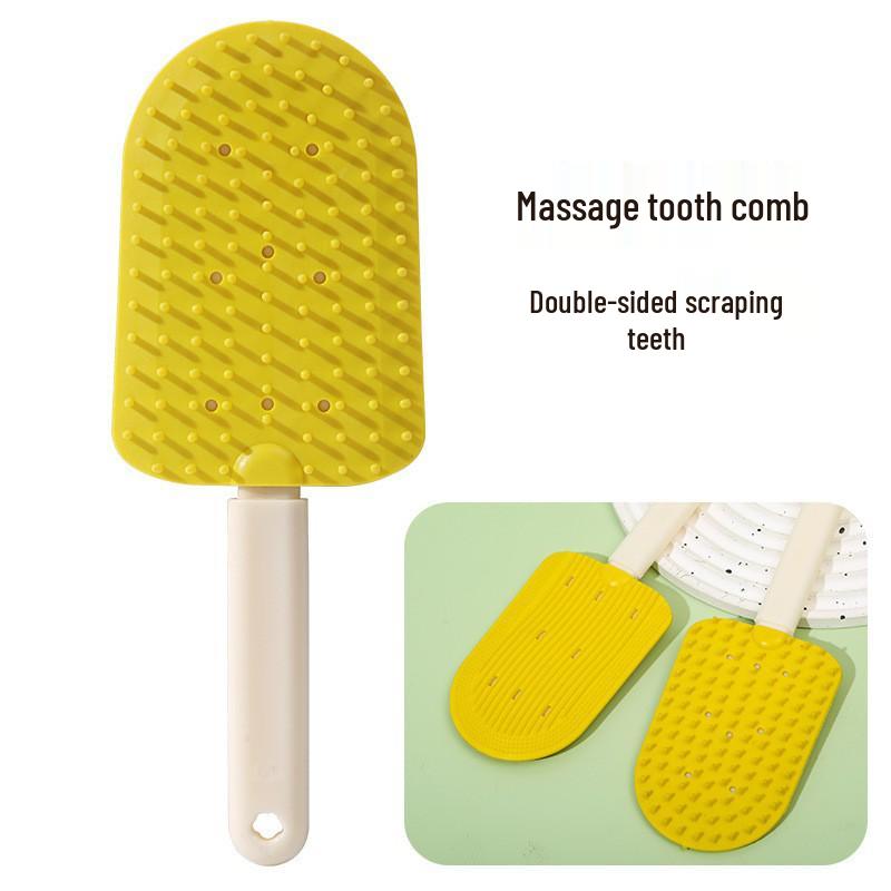 Cross-Border Fine-Tooth Flea Comb for Cats & Dogs - Plastic & Steel Needle Design for Easy Hair & Flea Removal