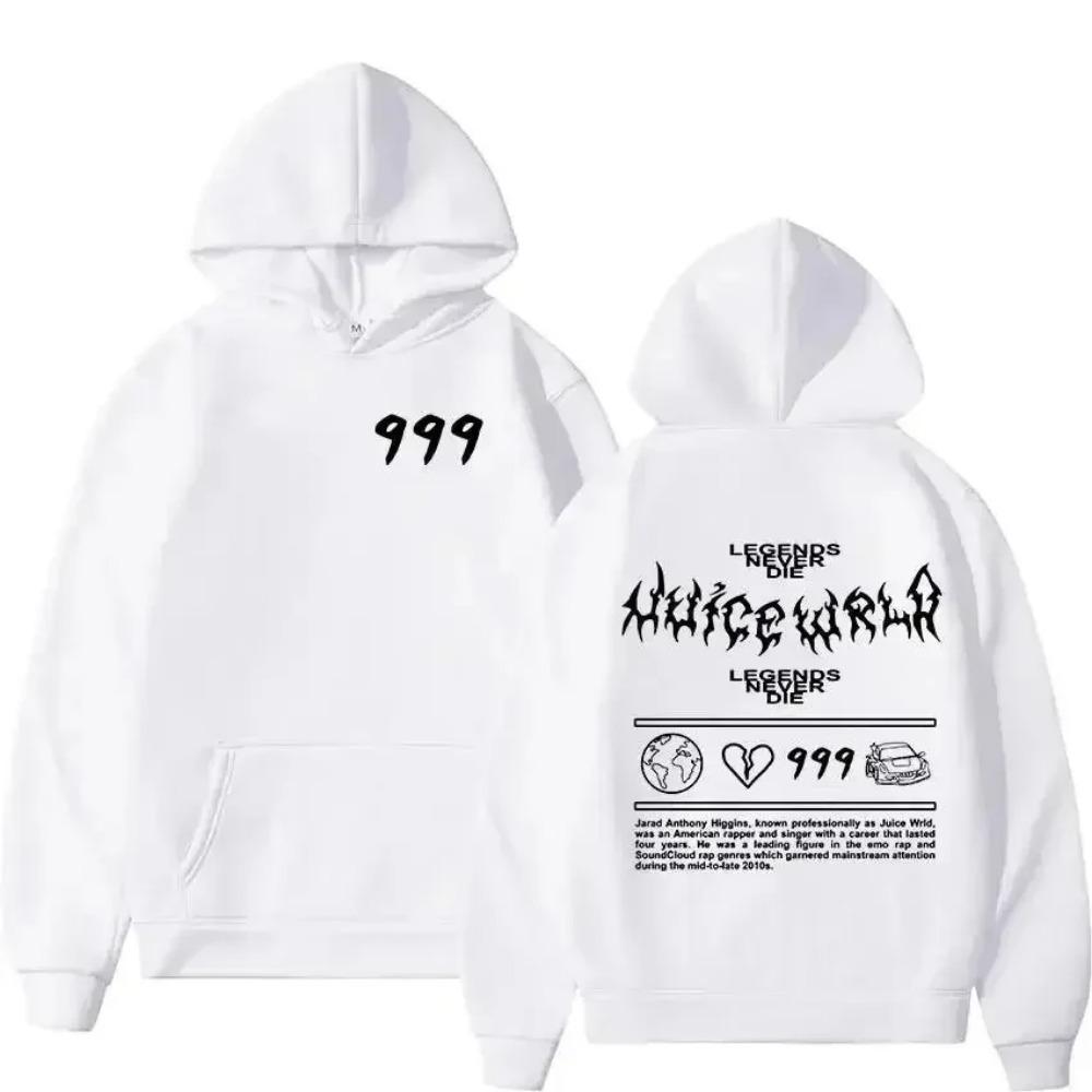 Male and Female Rapper Juice Wrld Hooded Sweatshirt, Urban Fashion Sweatshirt, Popular Hip-hop Sweatshirt, Long Sleeved Streetwear, Autumn and Winter