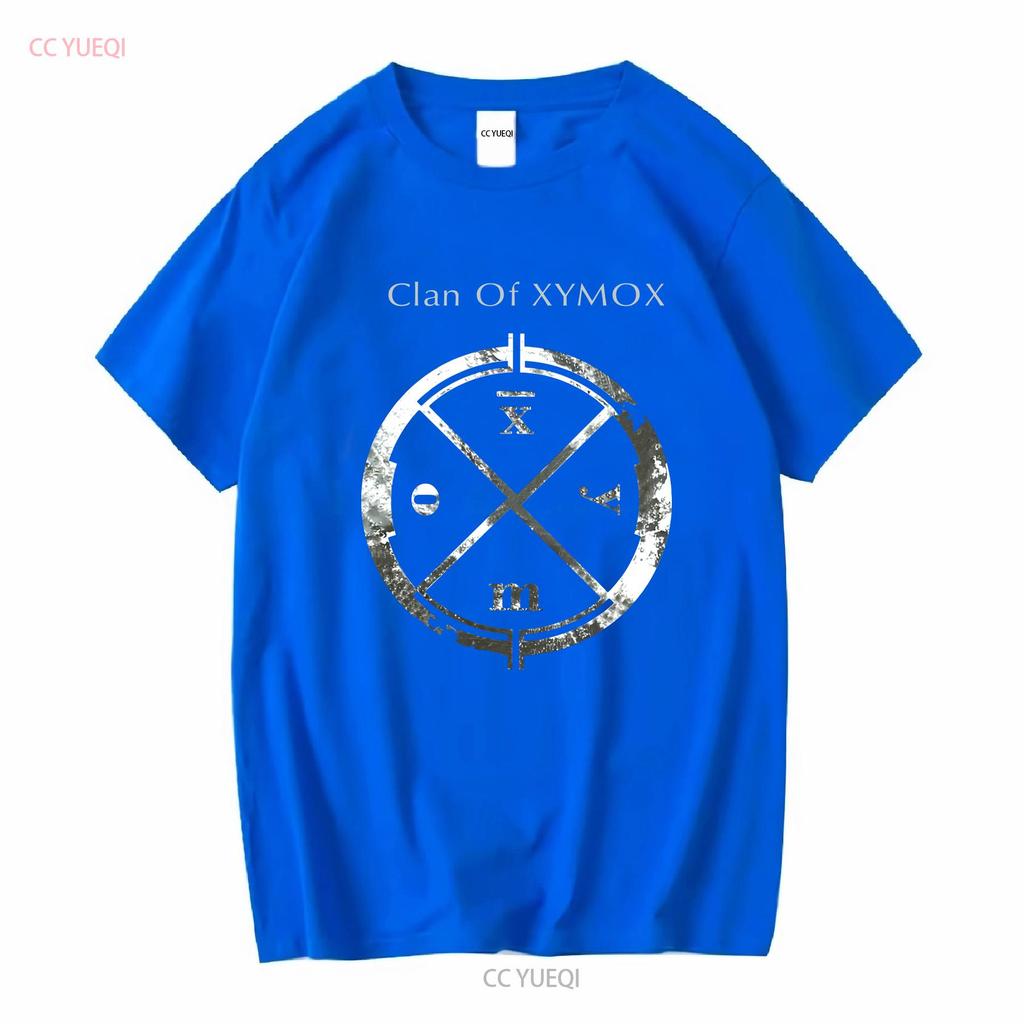 T-shirt Clan Of Xymox Alt Rock Goth Dark Wave Band maniche lunghe o corte vintage lavata abbigliamento firmato streetwear casual