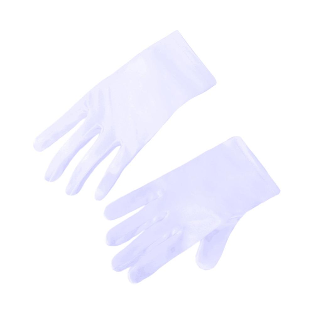 White Lace Gloves Glossy Satin Etiquette Dress Gloves Creative Children's Wedding Gloves Holiday
