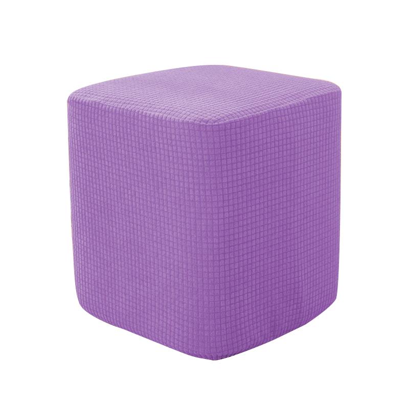 Square Ottoman Cover Stretch Ottoman Slipcover Furniture Protector Folding Storage Footrest Stool Soft Cover With Elastic Bottom