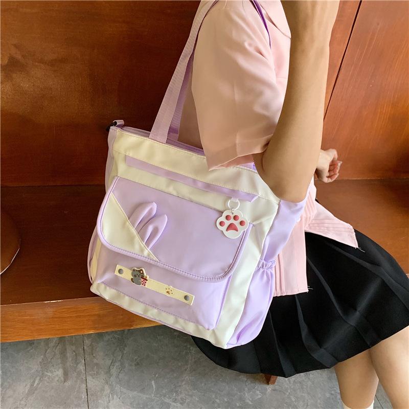 2025 New High-value Versatile College Students In Class Shoulder Bag Commuting Large-capacity Tote Bag Simple Messenger Bag