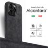 Skutečné pouzdro z Alcantary pro IPhone 15 16 17 Pro Max Plus Air Luxusní magnetický kryt Kožené Magsafe pouzdro na telefon pro 16 15 14 Pro Max