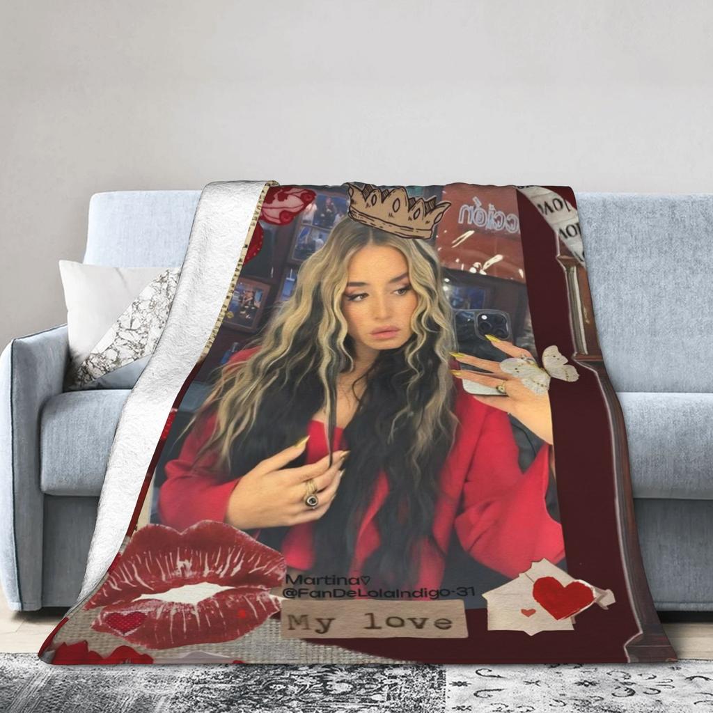 L-Lolas I-Indigos Plush Blanket Girls Boys Flannel Throw Blanket For Couch Bed Super Warm Design Bedspread Birthday Present