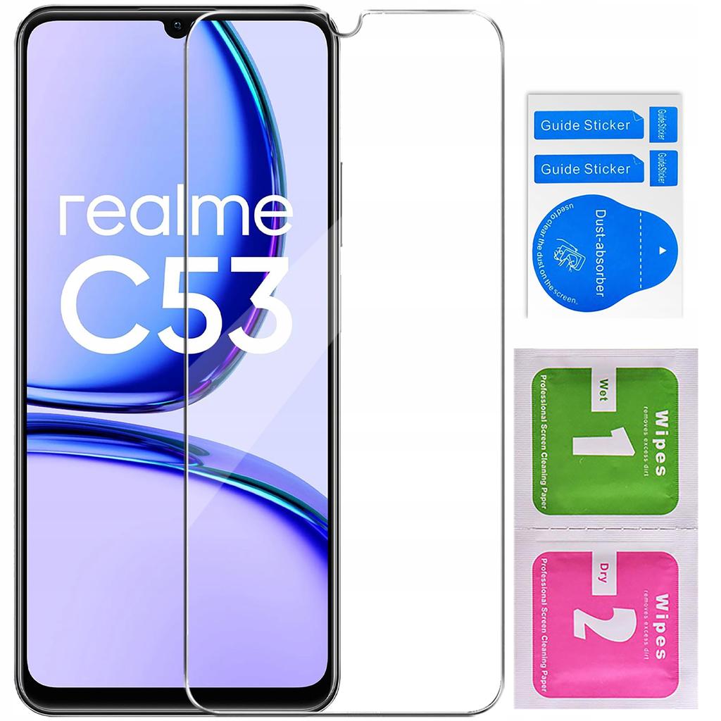 Case for Realme C53/C51 SMART MAGNET BOOK CASE NAVY BLUE + Glass