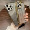 Rhinestone Checkered Gradient Glitter Is Suitable for IPhone 15Promax Phone Cases, IPhone14 Electroplated Anti-drop Full Package 13