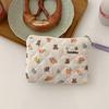 Fashion  Sanitary Napkin Storage Bags Small Cosmetic Bags Flower Pattern Zipper Coin Purses Lady Girls MakeUp Bag Key Money Bags