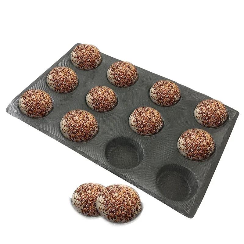 Perforated Hamburger Molds, Non Stick Baking Sheets, Silicone Bun Bread Forms, Muffin Pan Tray