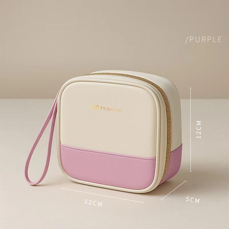 Travel Cosmetic Bag, Portable Mini Waterproof Cosmetic Lipstick Storage Bag, Multifunctional Clutch Bag фиолетовый