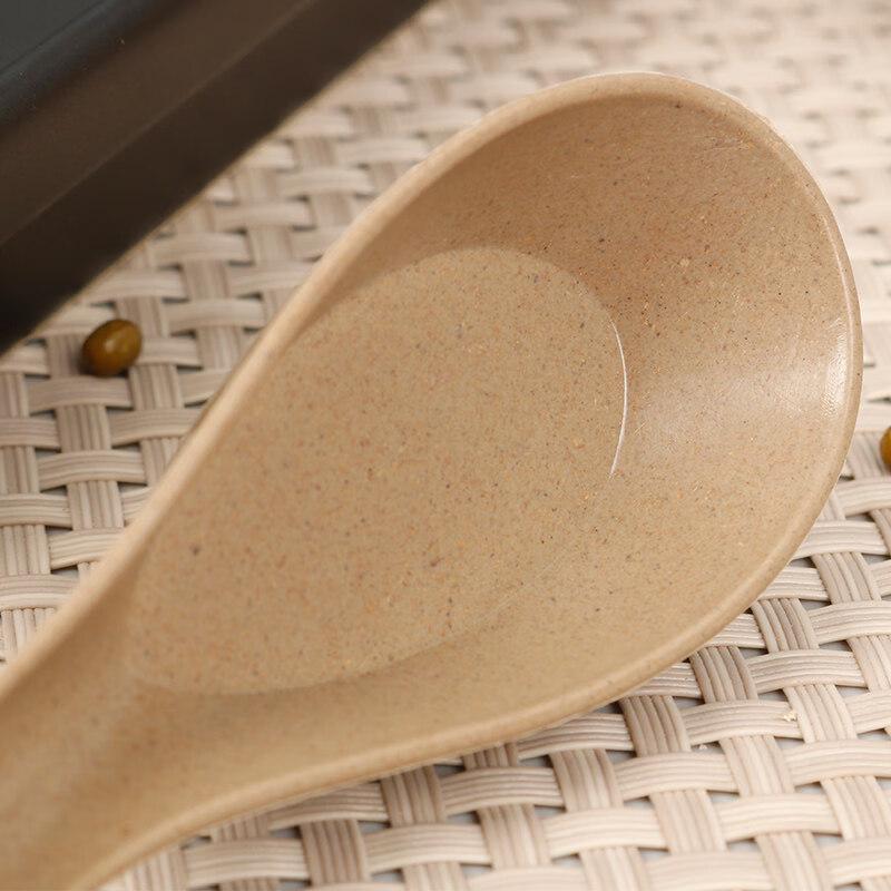 ZISIZ Thickened Biodegradable Rice Husk Disposable Spoons
