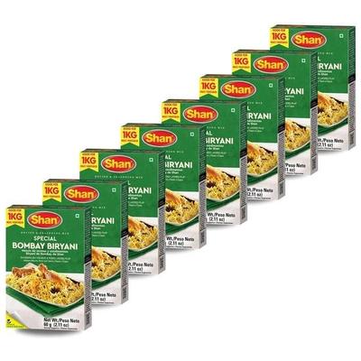 Shan Special Bombay Biryani Masala, 8 X 60 G