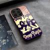 Band D-Deep P-Purple Phone Case For IPhone 17 Air 16 E Pro Max 15 14 13 Mini 12 Pro 11 Max Plus Black Glass Cover