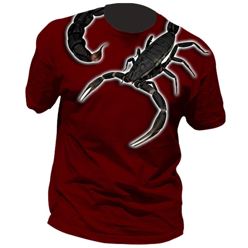 Summer Men's T-Shirts 3DTee Animal Harajuku Top Scorpion Graphic Print Casual Oversized Clothes 2022 O-Neck Short Sleeve T Shirt