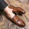 Mode Echtes Leder Herren Business Schuhe 2024 Lässige Slipper Formelle Loafer Herren Mokassins Italienisch Schwarz Herren Fahrschuhe Größe 38-47
