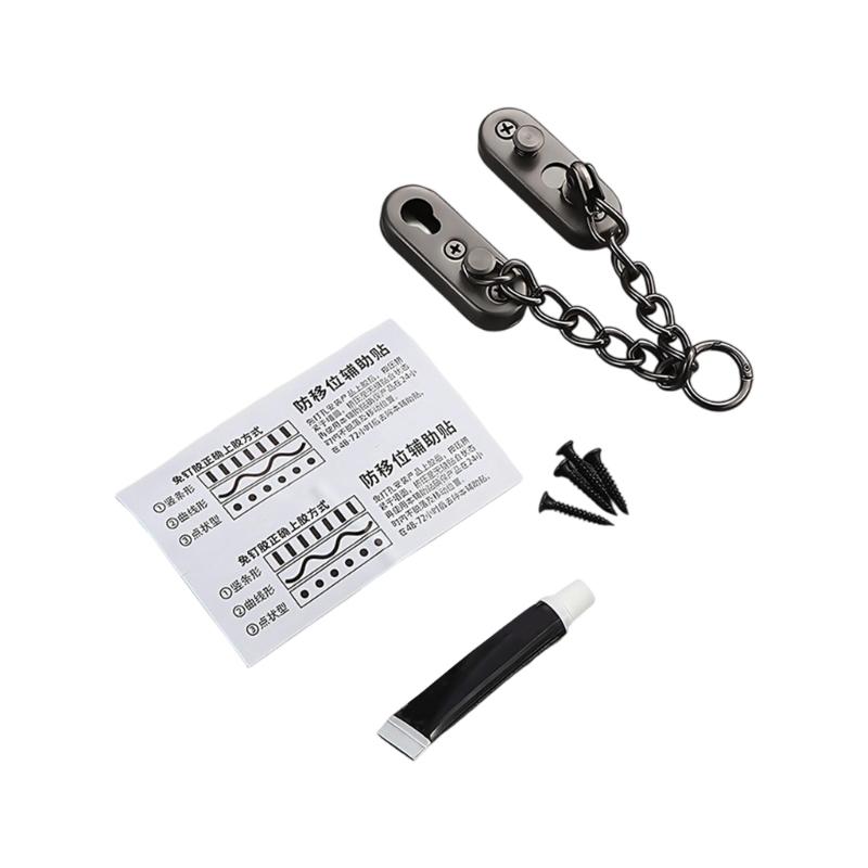 Thickened Steel Apartment Door Chain Quick Installation Burglar Proof Lockset
