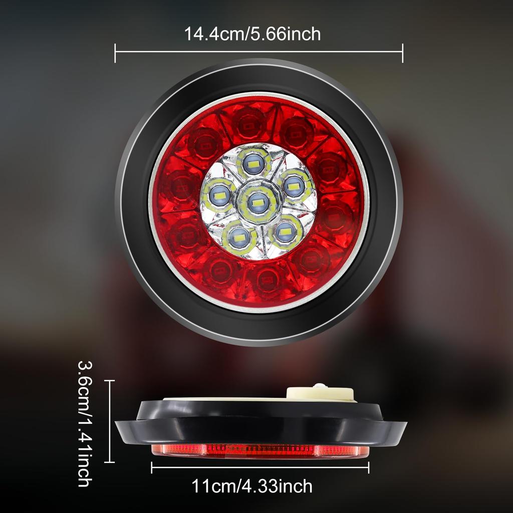 Ygmylandbb LED Truck Tail Lamp Trailer Tail Light 24V Brake Small Back Lamp