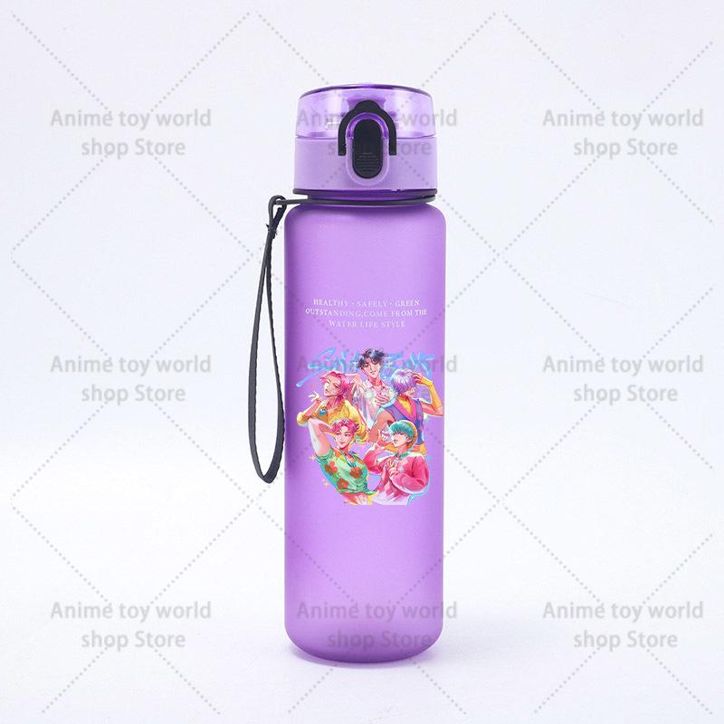 KPop Demons Hunters Large Capacity Sports Water Bottle Motivational Leak Proof Portable Reusable Cups Outdoor Travel Gym Jugs Kid Friendly