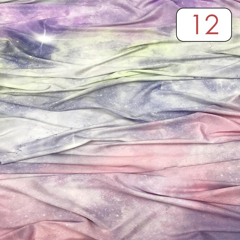 1 Meter Ancient Style Rainbow Gradient Fabric 120D Jacquard Multi-Tones Ombre Tulle Fabric For Sewing Hanfu Dress Stage Costume