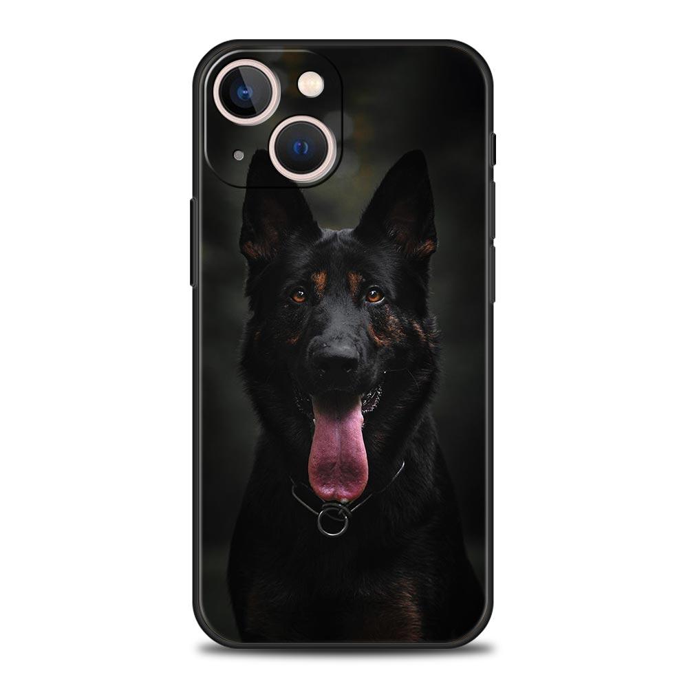 

Phone Case For iPhone 17 16e 15 14 13 12 11 Pro Max SE 7 8 Plus Shell iPhone 16 Soft TPU Cover Beauty German Shepherd Dog iPhone 14