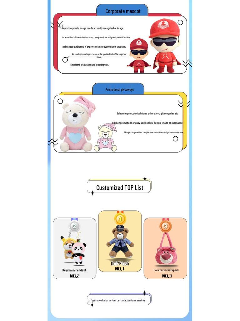 Custom Police Teddy Bear Plush Toy - Influencer Car Pendant Gift