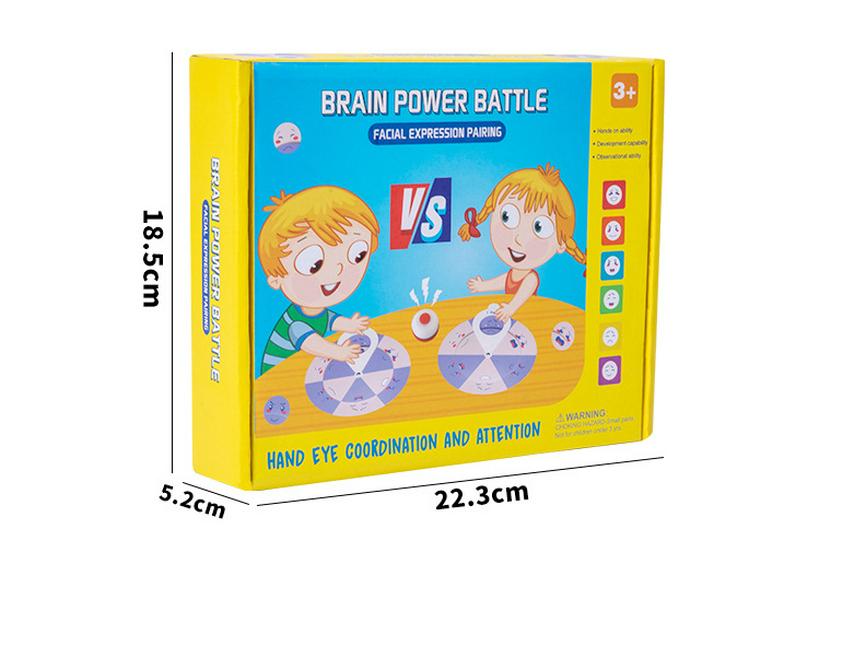 Wooden Expression-Changing Face Turntable Puzzle Game for Children's Concentration and Early Education.