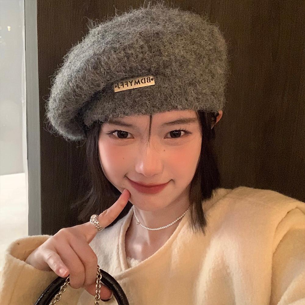 Stylish Wool Beret For Women Winter Warmth Elegant Design Large Head Fit