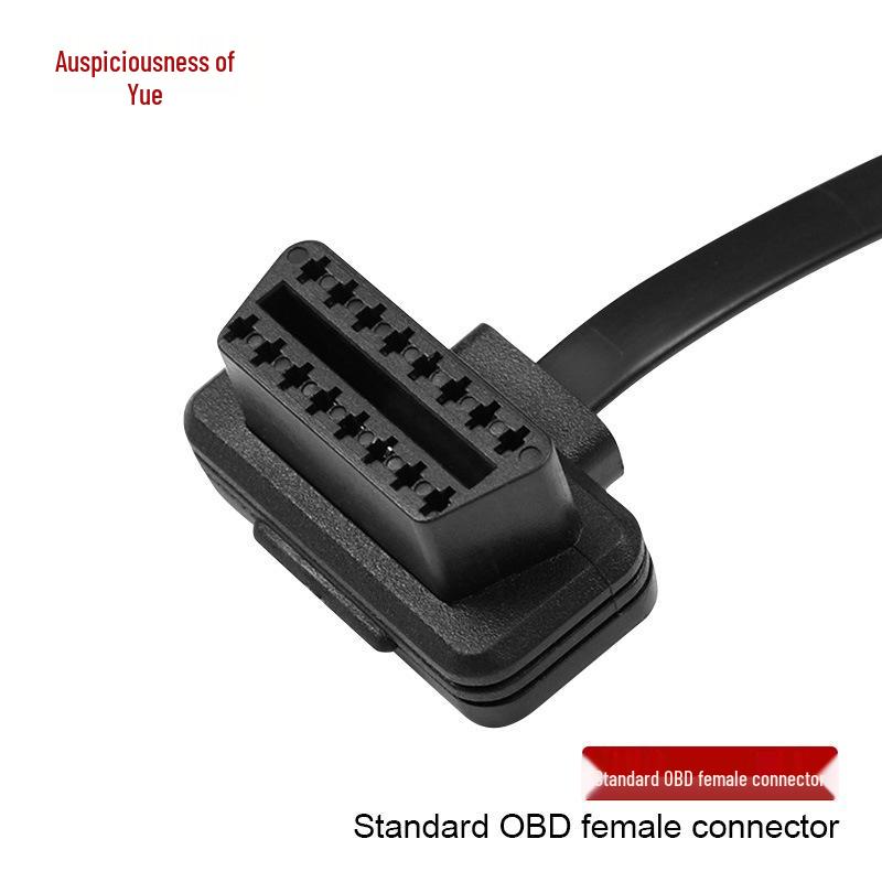 Ultradünnes OBD2-Verlängerungskabel mit Schalter & Winkelstecker