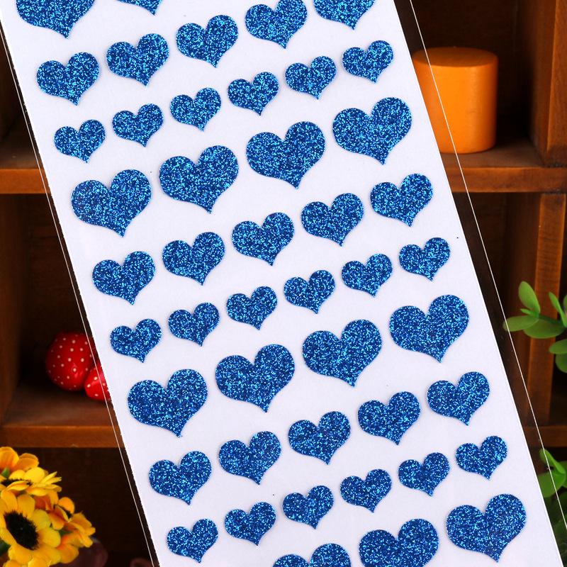 Gold Glitter Spark Heart Star Animal Cown DIY Stickers Self-adhesive New Year Gift for Kid Face Scrapbook Decora Bright Stickers