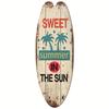 Summer Beach Ocean Theme Leisure Decoration Surfboard Wooden Sign Bar Home Wall Retro Ornament Decor Wood Board