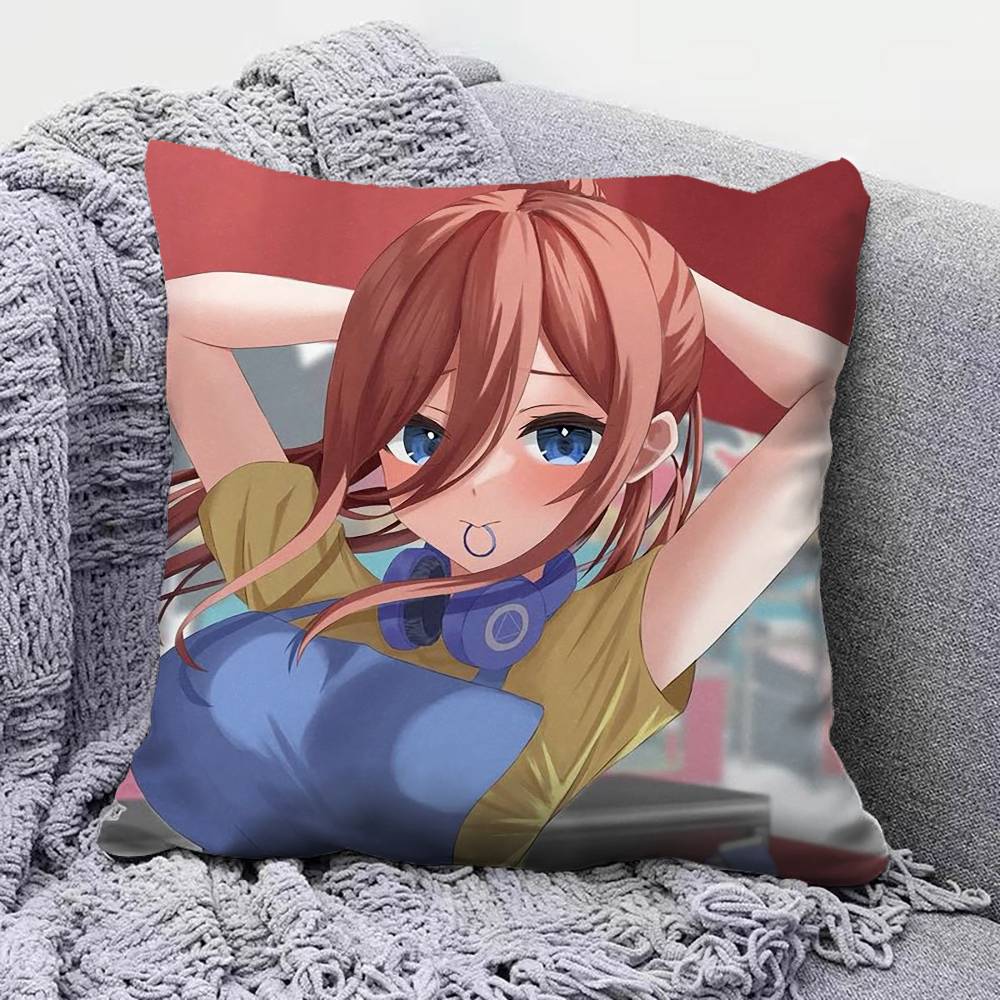 Miku Nakano toubun no hanayome Pillow Covers Home Sofa Cushion Covers and Aecorative Custom