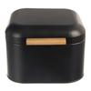 Czarna metalowa chlebak BLACK 21.5x20x14.5 cm