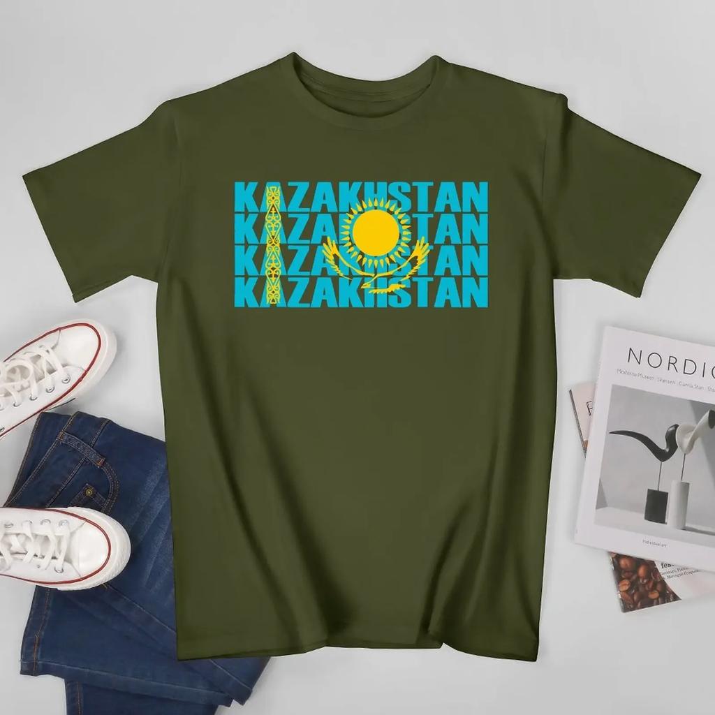 Unisex Unisex Kazakhstan Kazakh Flag Tshirt Tees T Shirts WoUnisex Boys 100 Cotton TShirt