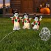 Reusable Outdoor Holiday Decor Halloween Cute Ghost Yard Stake, Waterproof Resin & Rustproof Metal Lawn Stake Decoration, Adjustable Detachable