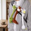 Cute Style Long Neck Animal Plush Pendant White Color Cartoon Plush Pendant  Bag Charm Decor