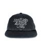 Yunibeoseugameonteu Chain Stitch Typographic Logo Washed Cap_Charcoal