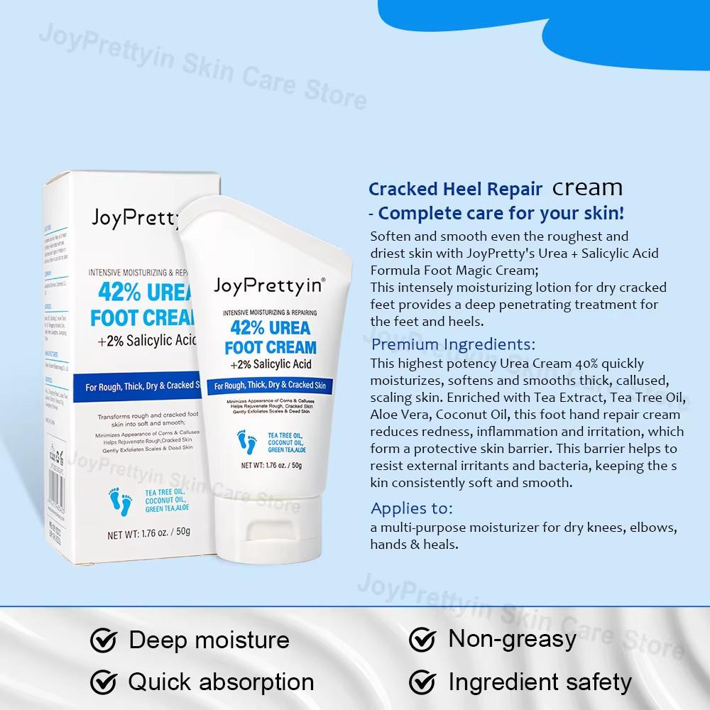 Urea Foot Cream Heel Dead Skin Removal Moisturizing Treatment Cream For Dry Cracked Feet Knees Hand Skin Care Beauty Health