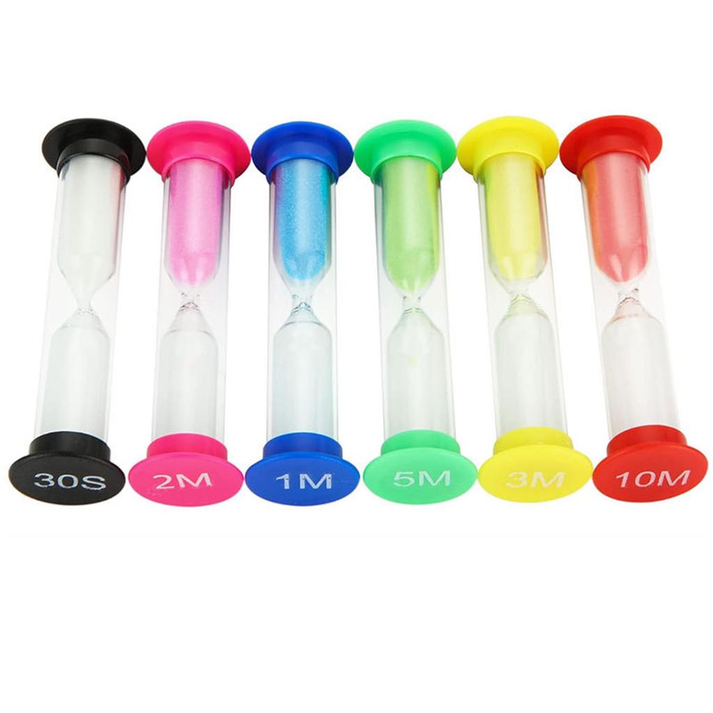 Cronometru cu nisip, 6 buc. Ceas cu nisip, clepsidra colorată, 30 de secunde până la 10 minute, sincronizare precisă pentru jocuri de gătit, antrenamente